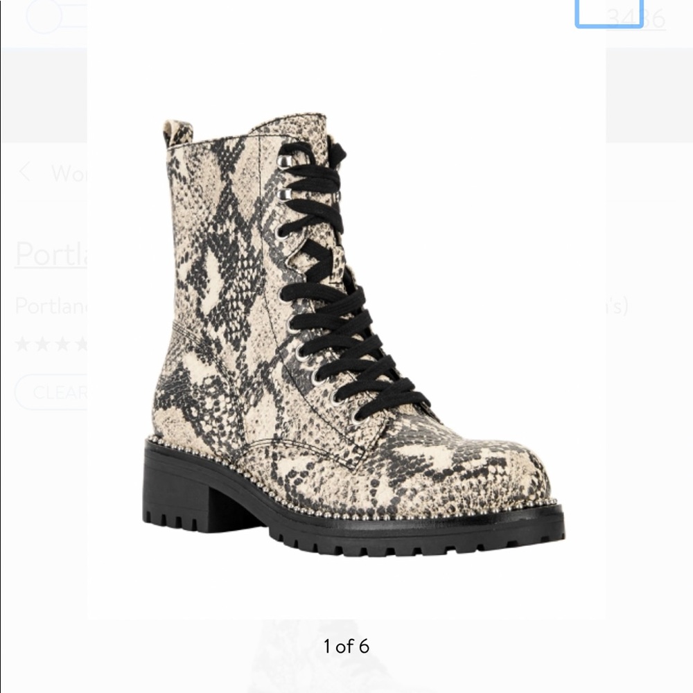 SNAKESKIN COMBAT BOOT😍😍😍
